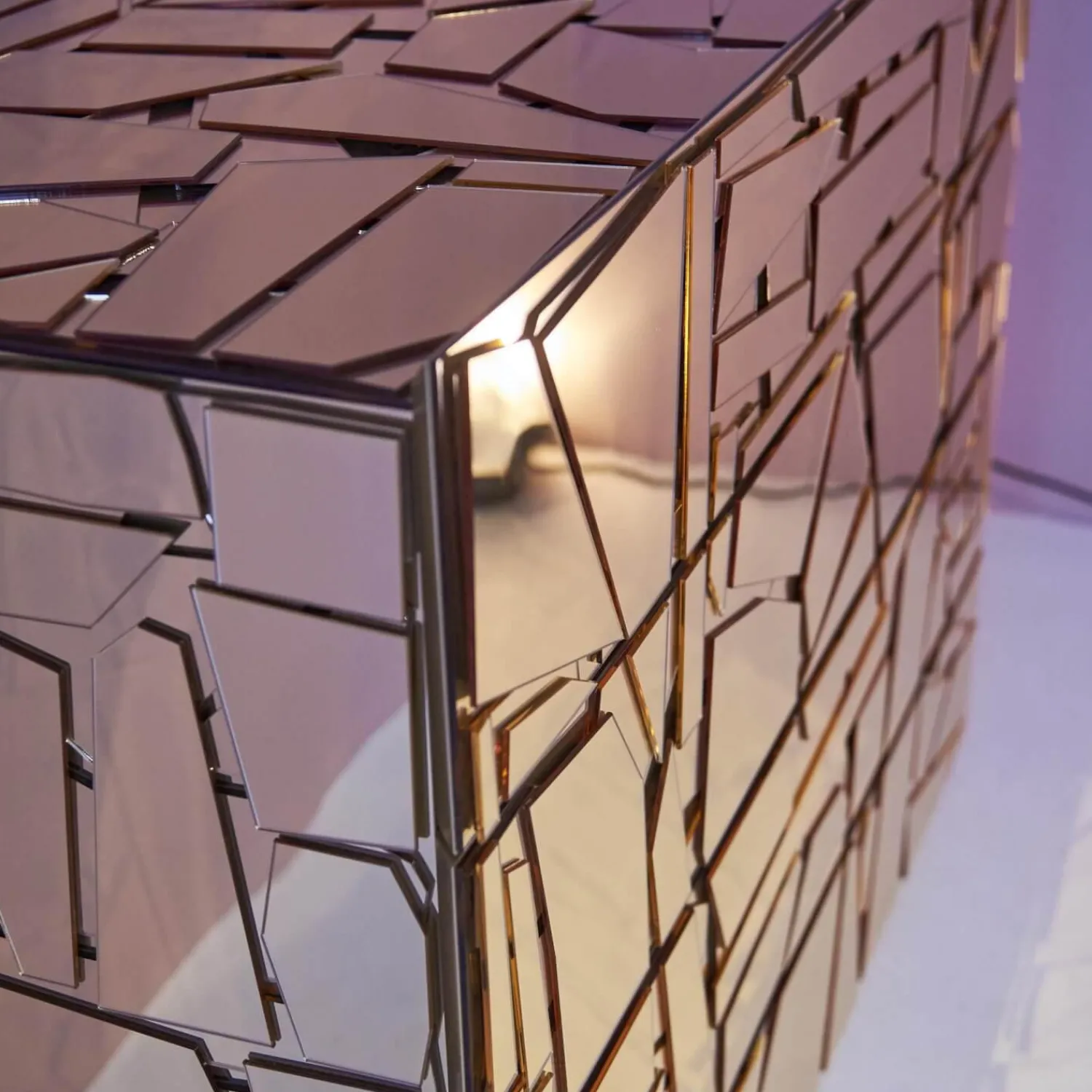 Edra Kommoden & Sideboards|Kommode Scrigno Gold Verspiegeltes Plexiglas