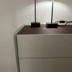 Christine Kröncke Kommoden & Sideboards|Kommode You 46 Lack Pearl Weiß Matt Oberplatte Linoleum Braun Rot