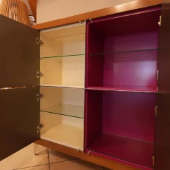 Zephir Kommoden & Sideboards|Kommode Kischbaumholz Massiv Türen Im Edlen Silberglanz Look Grifflos