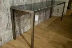 Baxter Konsolen|Konsole Cassandra Farbe Silber Platte Glänzend Struktur Metall