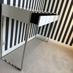 YOMEI Konsolen|Konsole Smart Oberfläche Pantex 63 Weiß Edelstahl Poliert