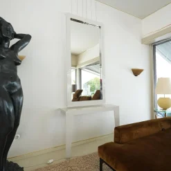 Christine Kröncke Konsolen|Konsole Tatu Lack Hochglanz Creme mit Spiegel