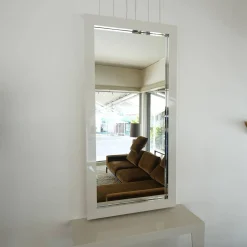 Christine Kröncke Konsolen|Konsole Tatu Lack Hochglanz Creme mit Spiegel