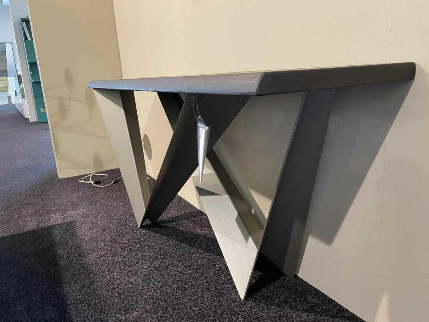 Cattelan Italia Konsolen|Konsole Westin Top RB Verbrannte Eiche Gestell GFM11 Titan Gaufriert