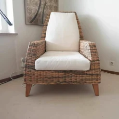 Smania Relaxsessel|Korbsessel Dolce Stoff Weiß