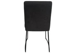 K+W Einzelstühle|Kufenstuhl Stoff Anthrazit Gestell Kufen Edles Schwarz Matt