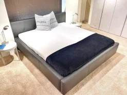 Sitzwerk Polsterbetten|Lederbett KT10 Rindnappaleder Asphalt Anthrazit ohne Lattenrost ohne Matratze