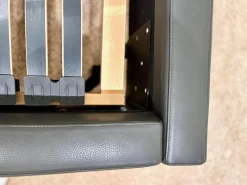 Sitzwerk Polsterbetten|Lederbett KT10 Rindnappaleder Asphalt Anthrazit ohne Lattenrost ohne Matratze