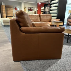Erpo Loungesessel|Ledersessel 05550004 Leder N Tabac Nature 850 Braun Gestell Hartholz Buche Gedübelt Und Verleimt