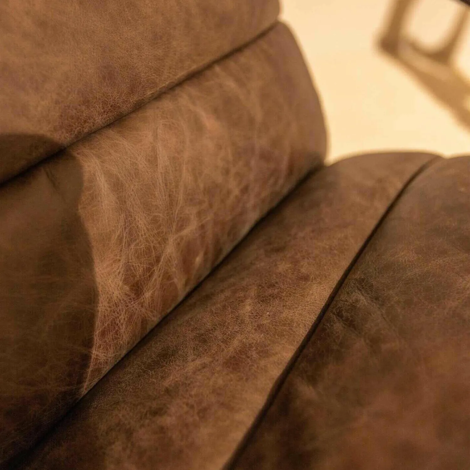 Lee & Lewis Relaxsessel|Ledersessel SP120 Leder Frame Gestell Metall Mit Hocker