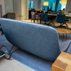 Freifrau 2-Sitzer-Sofas|Leya Sofa Innen Stoff Dedar Shimmer Souris Außen Leder Sahara