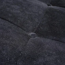 IP Design Daybeds & Recamieren|Liege Campus De Luxe Stoff City Velvet Schwarz Rücken Und Applikationen Leder Galaxy Schwarz Mit Rückenkissen