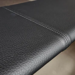 IP Design Daybeds & Recamieren|Liege Campus De Luxe Stoff City Velvet Schwarz Rücken Und Applikationen Leder Galaxy Schwarz Mit Rückenkissen