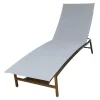 Rausch Gartenliegen|Liege Ocean Club Bezug Gewebe Batyline Weiß Gestell Edelstahl Poliert Verstellbar