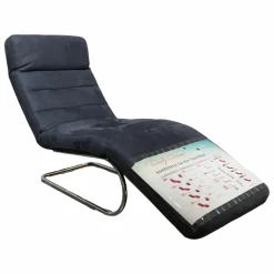 W. Schillig Loungesessel|Liege Wang 3 Textilbezug Dunkelblau Freischwingergestell Metall Mit Verstellbarer Liegefläche