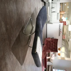 W. Schillig Loungesessel|Liege Wang 3 Textilbezug Dunkelblau Freischwingergestell Metall Mit Verstellbarer Liegefläche