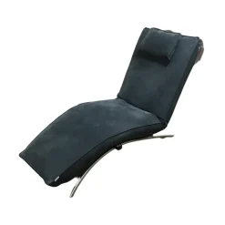 Koinor Relaxsessel|Liegesessel Jonas P4 Leder D Denver Whale Blau Gestell Edelstahl Mit Akku