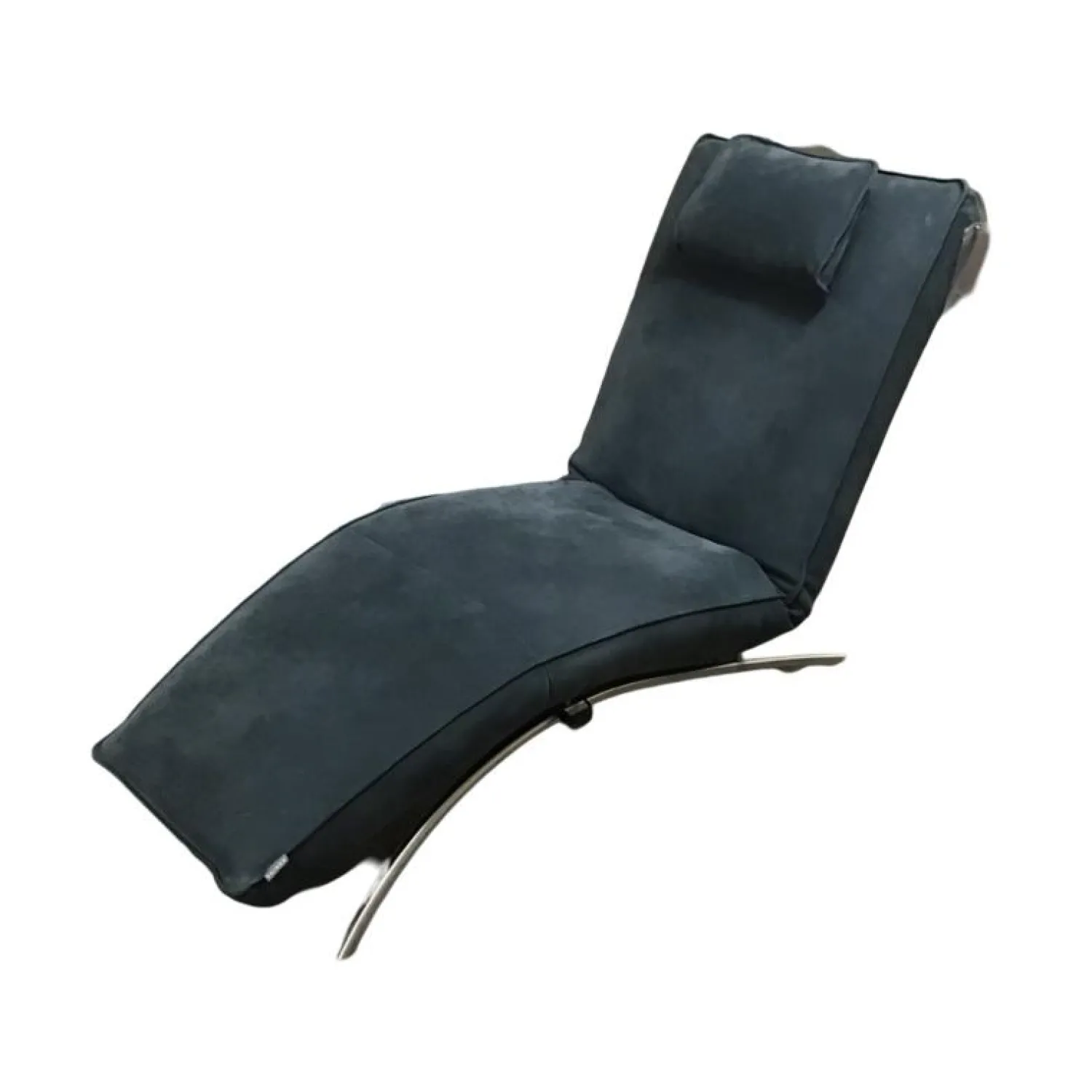 Koinor Relaxsessel|Liegesessel Jonas P4 Leder D Denver Whale Blau Gestell Edelstahl Mit Akku