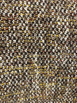 Jori Relaxsessel|Lounge Sessel Daydreamer Innen Stoff Mamaye 204 Braun Beige Gelb Außen Leder Lolita Pralina Braun Gestell Bronze Lackiert Inklusive Hocker