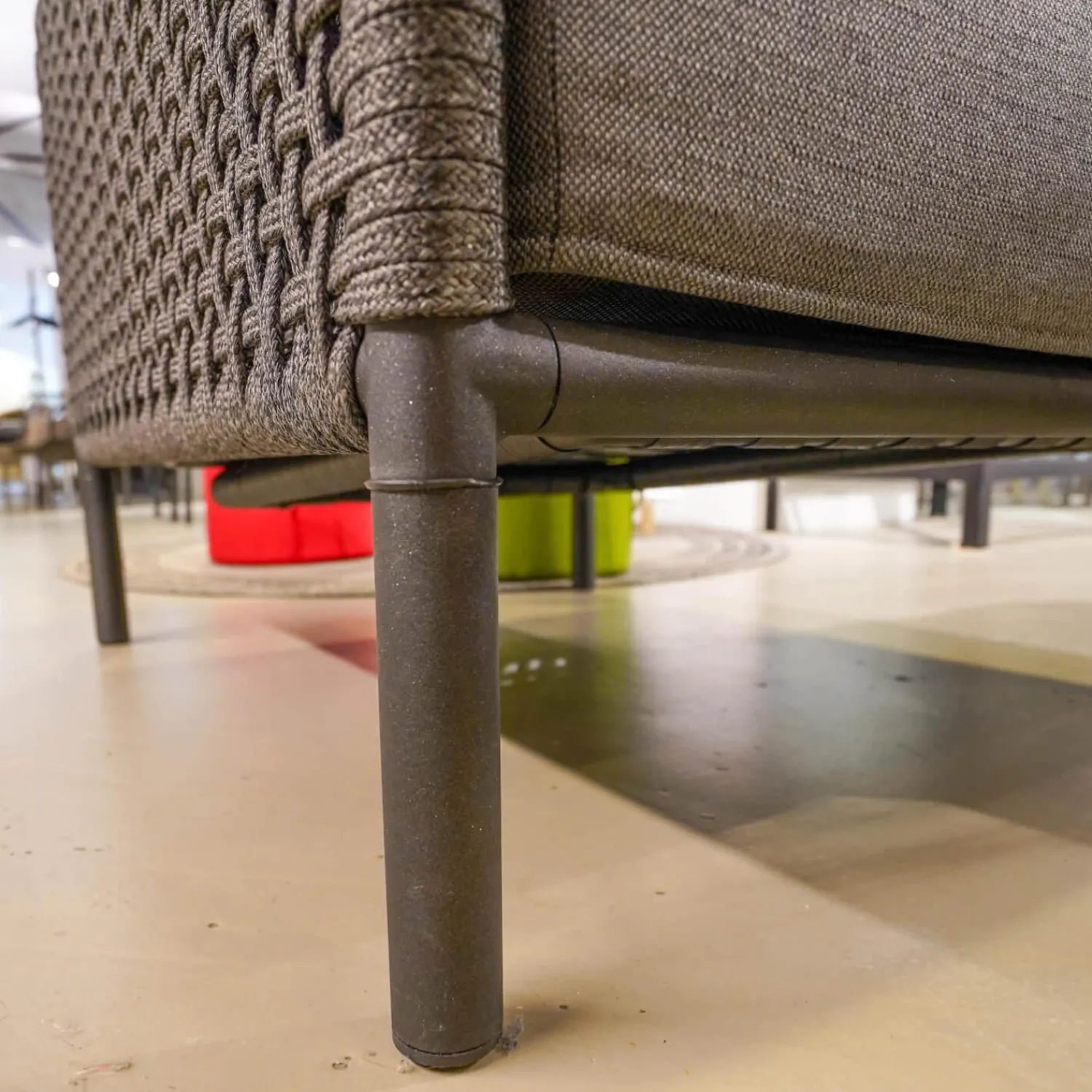 Cane Line Loungesessel|Lounge Sessel Encore Soft Rope Dark Grey Kissen Farbe Lava Grey