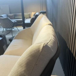 Solpuri Loungemöbel|Lounge Sofa XL Chill Stoff Diamond Calcutta White Grey Weiß Grau Gestell Aluminium Anthracite Anthrazit