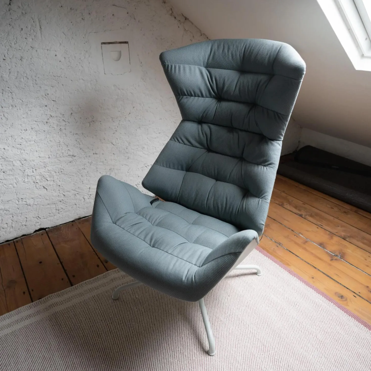 Thonet Relaxsessel|Lounge-Sessel 808 Mit Hocker Bezug Außen Nappaleder Bezug Innen Stoff Soul 158 Air