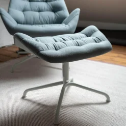 Thonet Relaxsessel|Lounge-Sessel 808 Mit Hocker Bezug Außen Nappaleder Bezug Innen Stoff Soul 158 Air