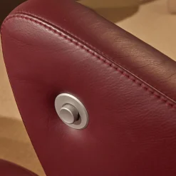 Züco Loungesessel|Loungesessel Mit Hocker 4+ Lounge Shiraz Rot 29 Lavalina Fußkreuz Alu Poliert