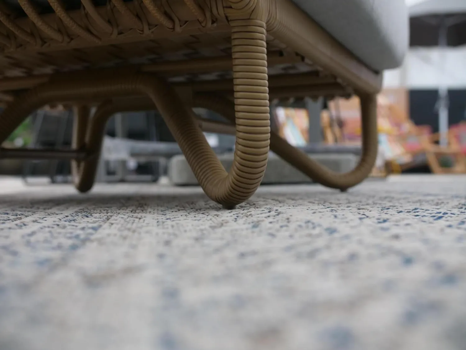 Cane Line Loungemöbel|Loungesessel Nest Stoff Natte Light Grey Gestell Faser Natural