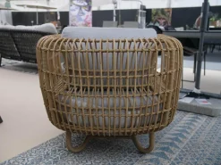 Cane Line Loungemöbel|Loungesessel Nest Stoff Natte Light Grey Gestell Faser Natural