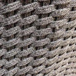 Cane Line Loungesessel|Loungesessel Peacock Soft Rope Geflecht Dark Grey Grau Gestell Aluminium Dark Grey Grau Drehbar Inklusive Kissensatz Light Grey Grau