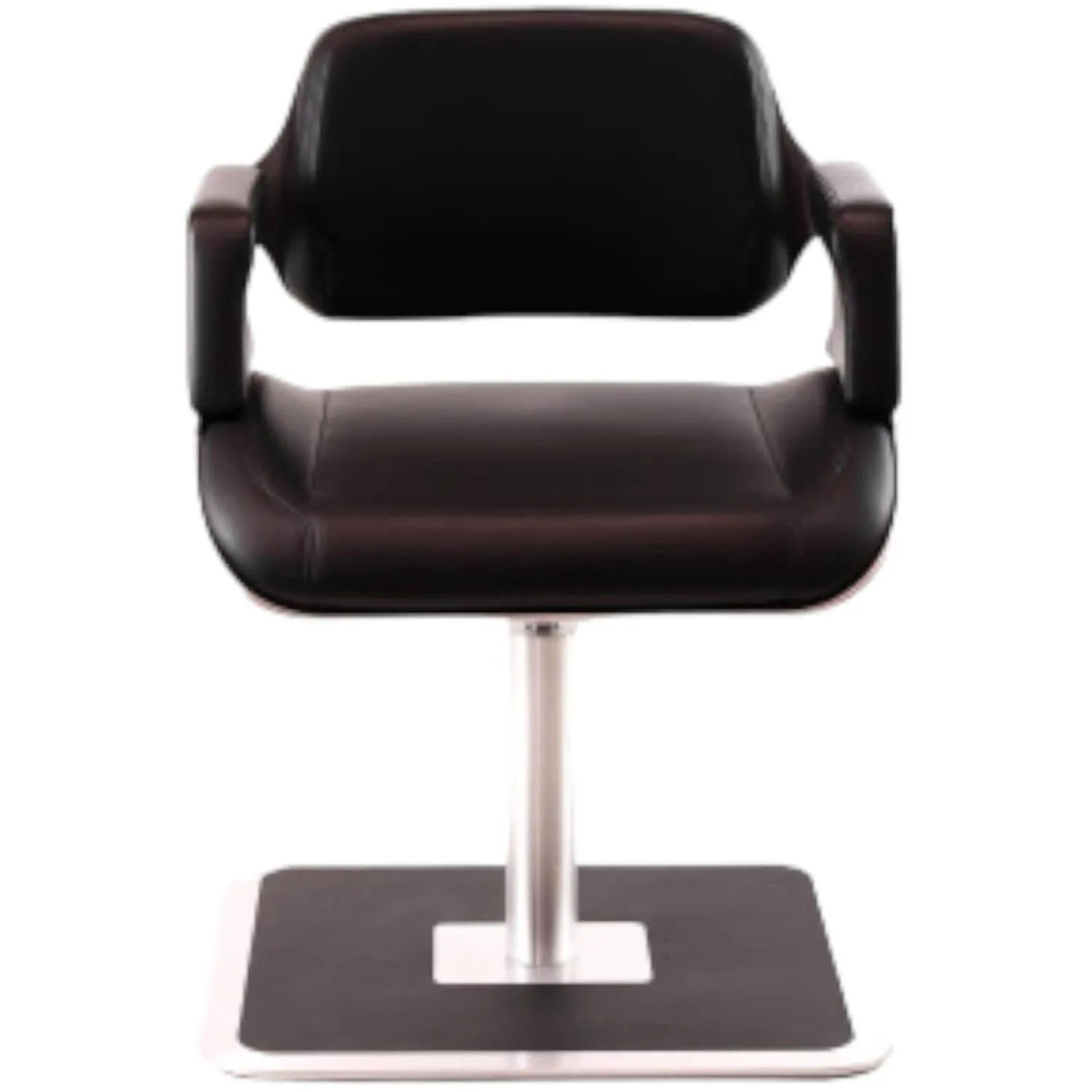 Interstuhl Bürostühle|Loungesessel 810S Silver Leder Premium Schwarz Gestell Metall Gebürstet