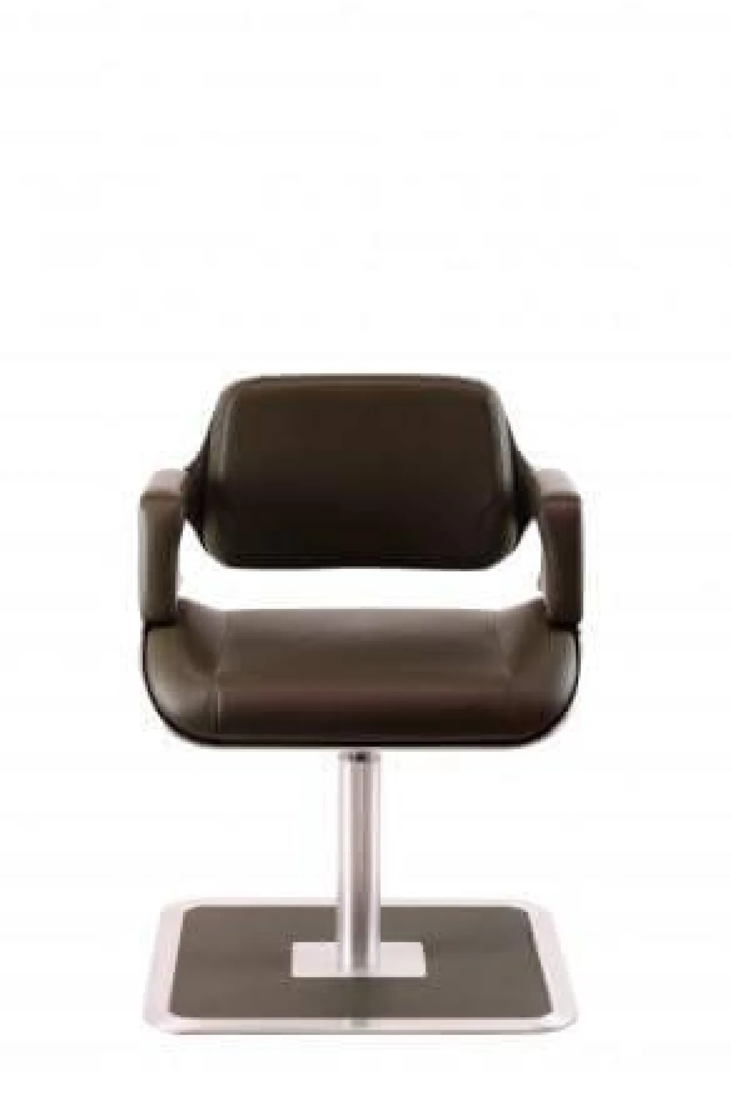 Interstuhl Bürostühle|Loungesessel 810S Silver Leder Premium Oliv Braun-Grün Gestell Metall