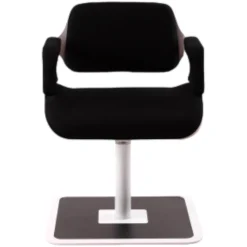 Interstuhl Bürostühle|Loungesessel 810S Silver Stoff Tonica Schwarz Gestell Metall Weiß-Silber Beschichtet