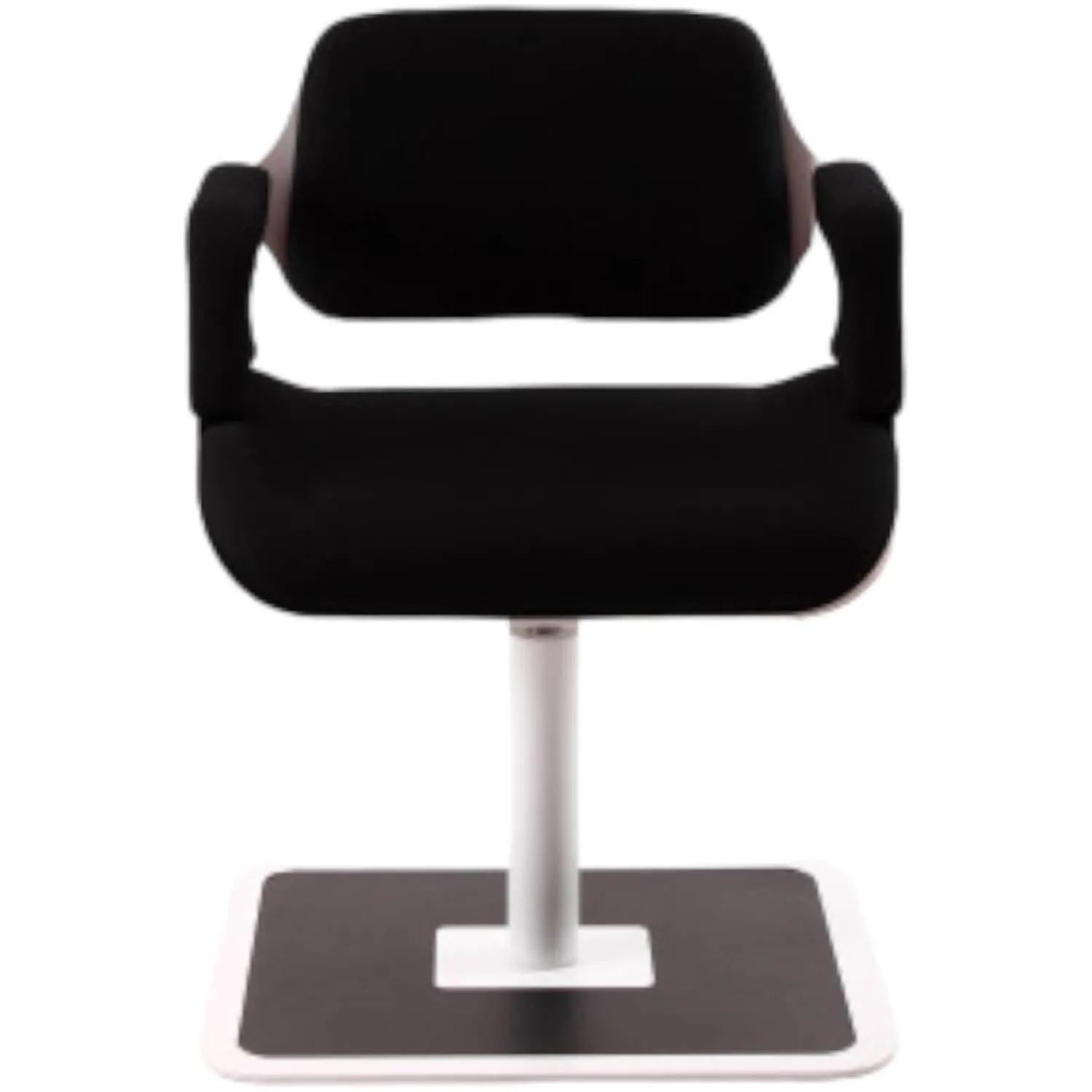 Interstuhl Bürostühle|Loungesessel 810S Silver Stoff Tonica Schwarz Gestell Metall Weiß-Silber Beschichtet