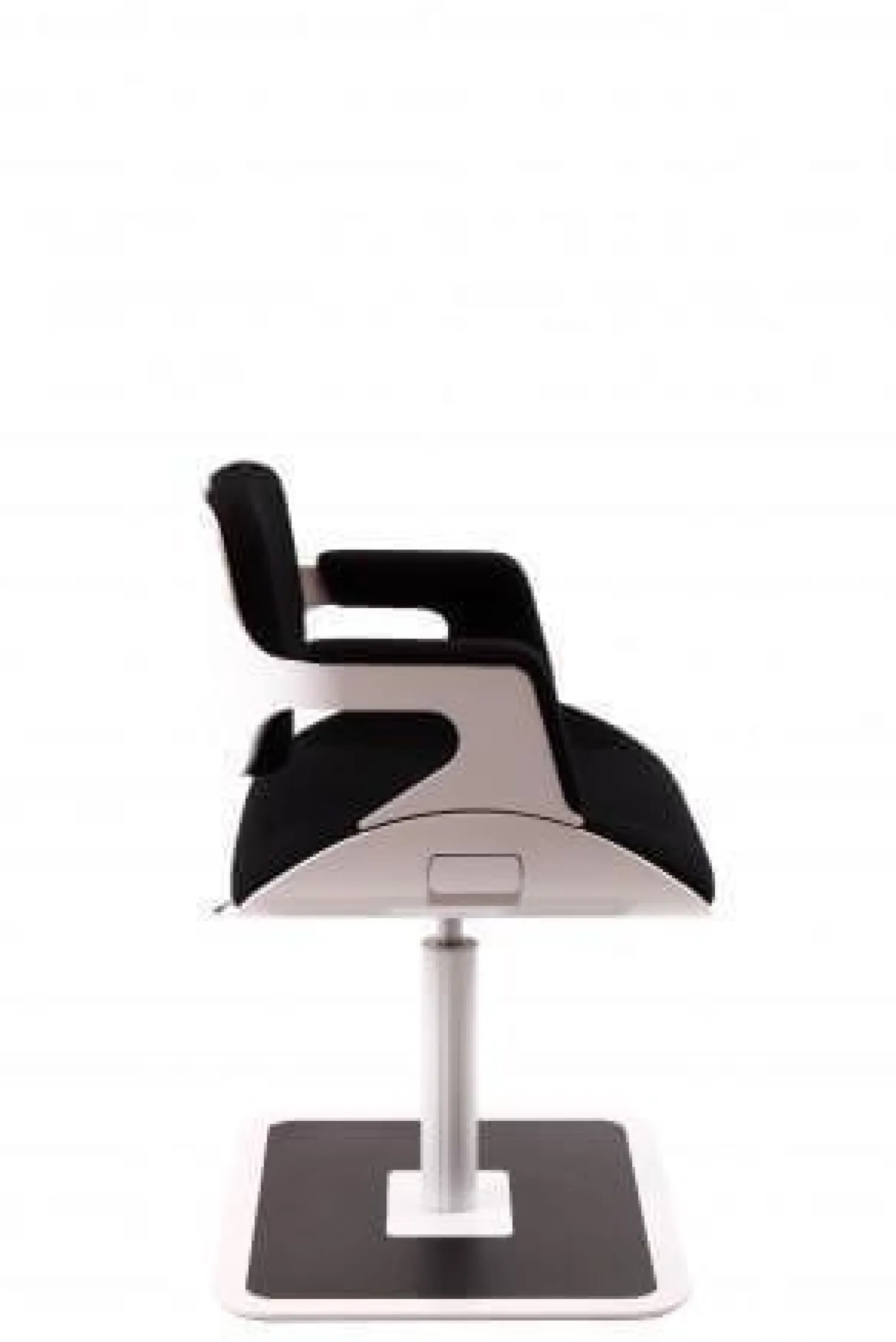 Interstuhl Bürostühle|Loungesessel 810S Silver Stoff Tonica Schwarz Gestell Metall Weiß-Silber Beschichtet