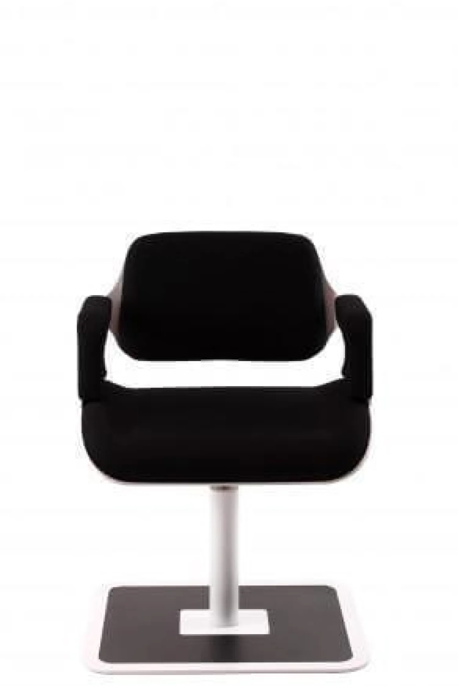 Interstuhl Bürostühle|Loungesessel 810S Silver Stoff Tonica Schwarz Gestell Metall Weiß-Silber Beschichtet