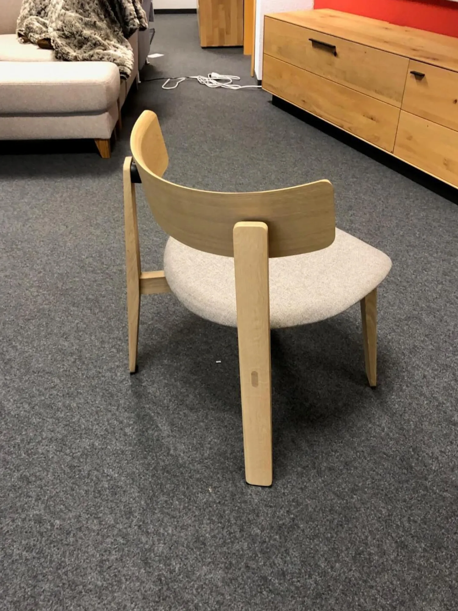 Gazzda Einzelstühle|Lounge-Stuhl Nora Eiche Massiv Weiß Geölt Stoff Main Line Flax Archway