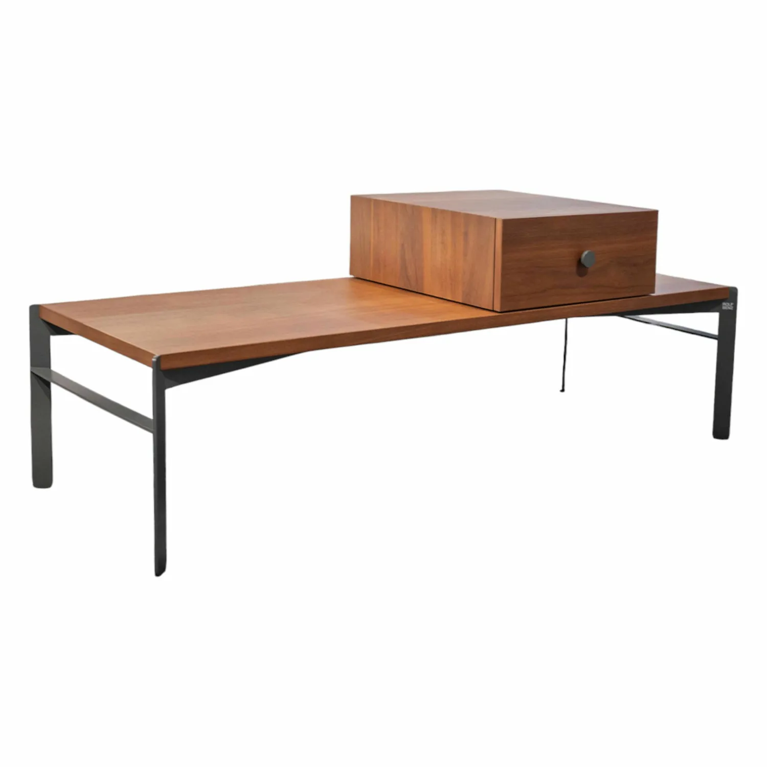 Rolf Benz Wohnwände & Tv-Lowboards|Lowboard 914 Holzfurnier Farblos Lackiert Nussbaum Amerikanisch Gestell Umbragrau