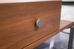 Rolf Benz Wohnwände & Tv-Lowboards|Lowboard 914 Holzfurnier Farblos Lackiert Nussbaum Amerikanisch Gestell Umbragrau