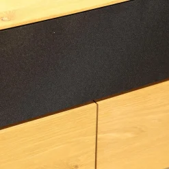 Scholtissek Wohnwände & Tv-Lowboards|Lowboard Farn Media Holz Knorrige Eiche Puro Geölt Akustikstoff Schwarz Mit 2 Hängeschränken