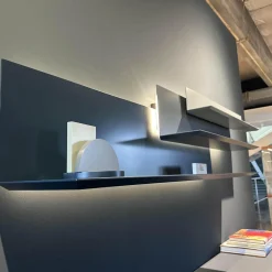 Interlübke Wohnwände & Tv-Lowboards|Lowboard Jorel Mattglas T83 Navy Und 82 Atlantic Inklusive Wandregal Lilu Und Beleuchtung