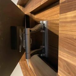 Team 7 Kommoden & Sideboards|Lowboard Lux Nussbaum Geölt Glas mit Hängeschrank