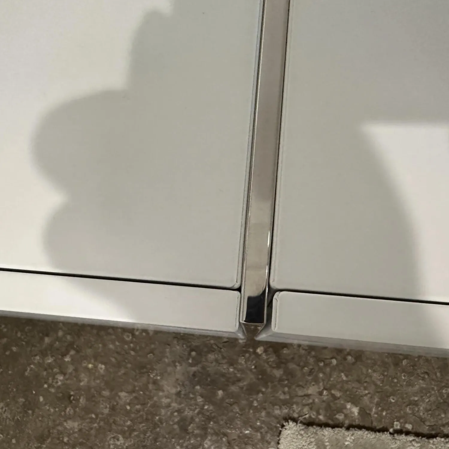 YOMEI Wohnwände & Tv-Lowboards|Lowboard Matrix Leder Weiß 13 Inklusive TV Einsatz Mit Kadelabdeckung