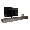 Spectral Smart Furniture Wohnwände & Tv-Lowboards|Lowboard Next Korpus Smart Lack Granite Grau Stofffront Grey Grau Mit Soundbar Und TV-Halterung