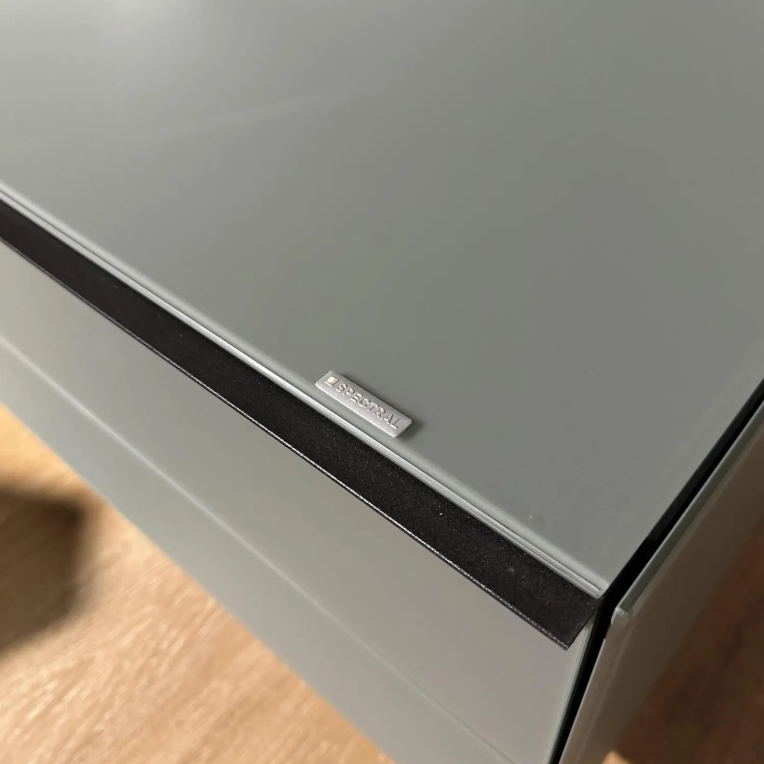 Spectral Smart Furniture Wohnwände & Tv-Lowboards|Lowboard Scala Lack Anthrazit Und Grau Metallgestell Schwarz Inklusive Beleuchtung