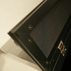 Kettnaker Wohnwände & Tv-Lowboards|Lowboard Soma 1312 Phonoschrank Lack Lichtgrau Drehsäule Schwarz