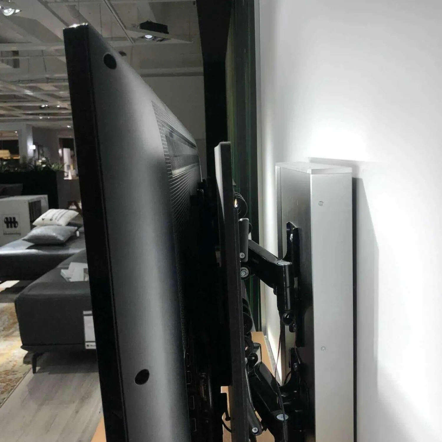 Musterring Wohnwände & Tv-Lowboards|Medienkombination Q-Media MR Balkeneiche Bianco Furniert mit LED-Beleuchtung