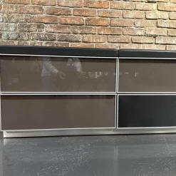 Spectral Smart Furniture Wohnwände & Tv-Lowboards|Medienmöbel Front Glas Korpus Schwarz Oberfläche Gepolstert