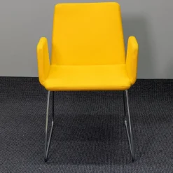 Girsberger Einzelstühle|Mehrzweckstuhl Pepe Filzbezug Gelb Kufengestell Verchromt